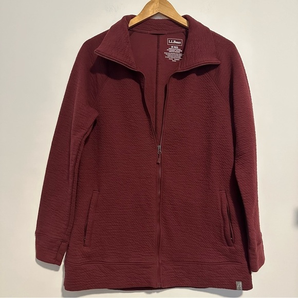 L.L. Bean Tops - LL bean burgundy red full zip up jacket